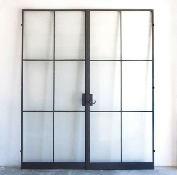 Glass and metal doors