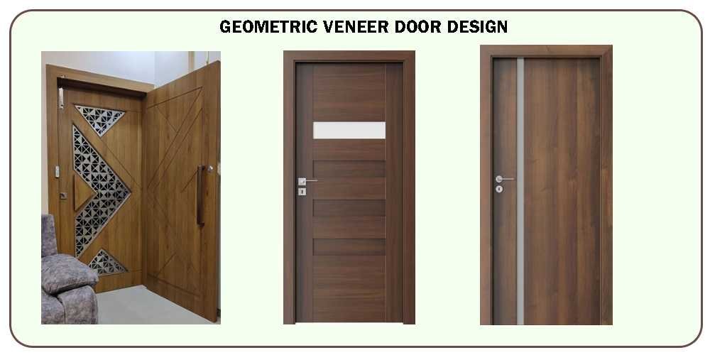 Geometric Veneer Door Design