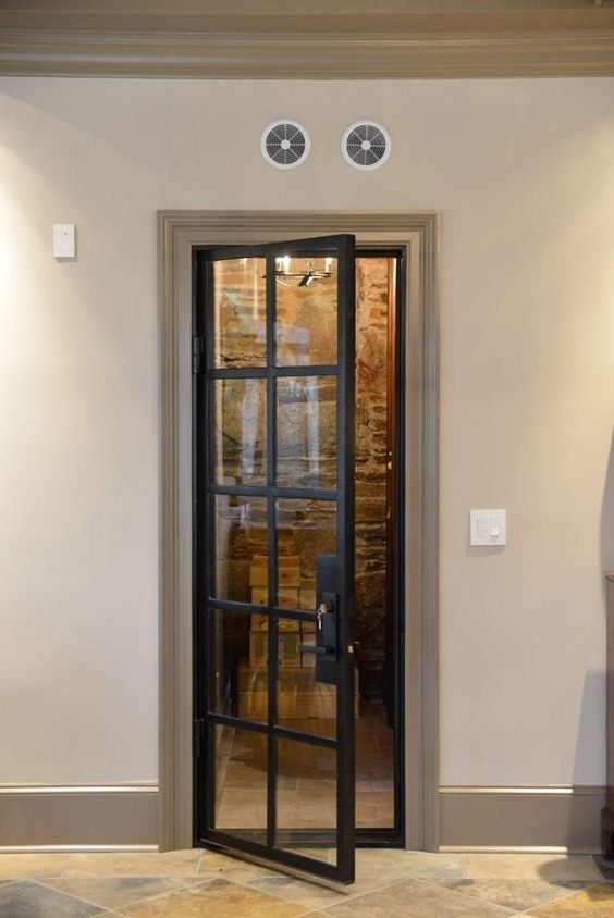 Glass Door with Metal Frame
